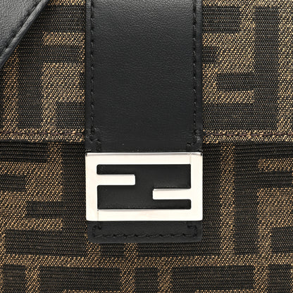 Fendi Recycled Fabric Jacquard Vitello Grace FF 1974 Baguette Belt Pouch Tobacco Moro Black 8 of 10