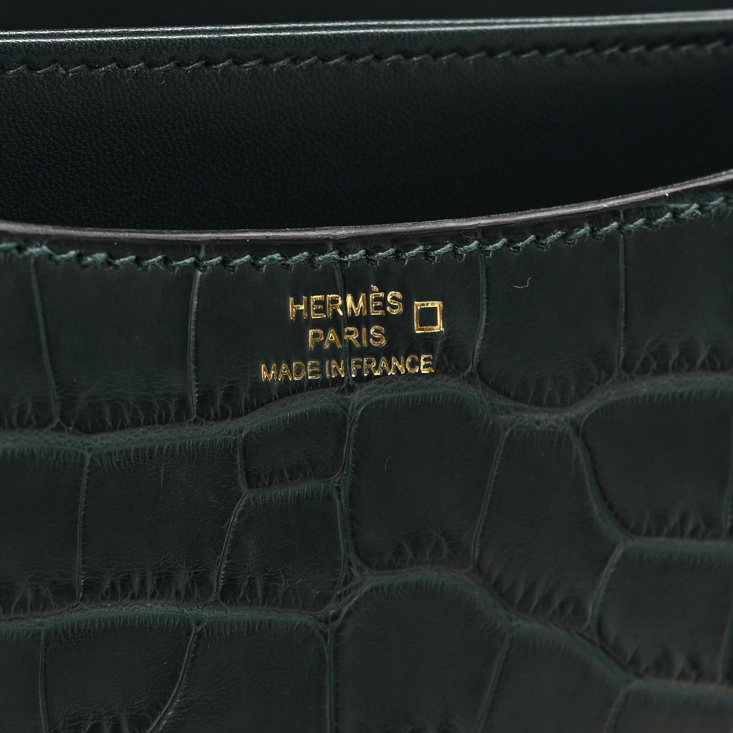 Hermes Matte Alligator Constance 18 Vert Cypress 6 of 11