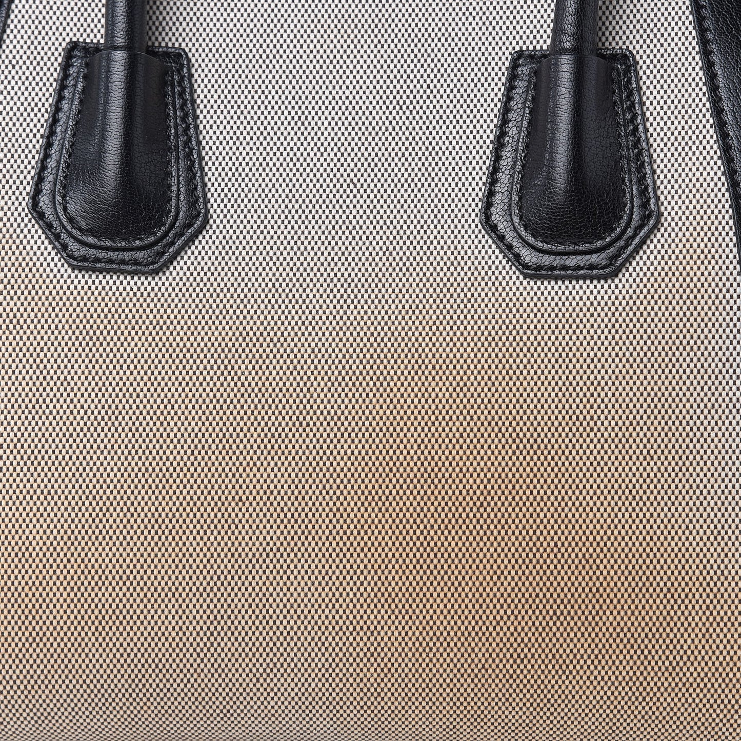 Canvas Sugar Goatskin Striped Small Antigona Black
