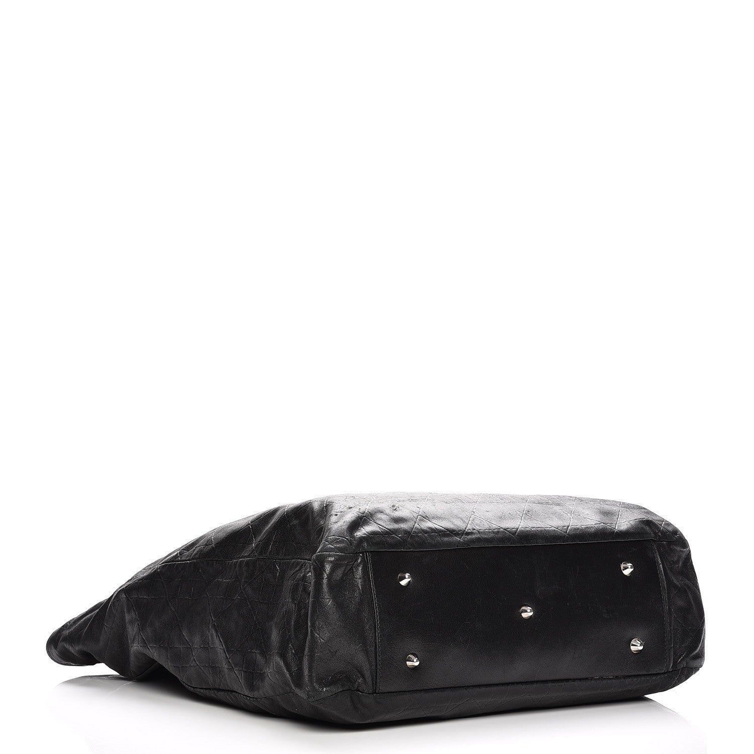Christian Dior Lambskin Medium Dior Soft Tote Black 4 of 11