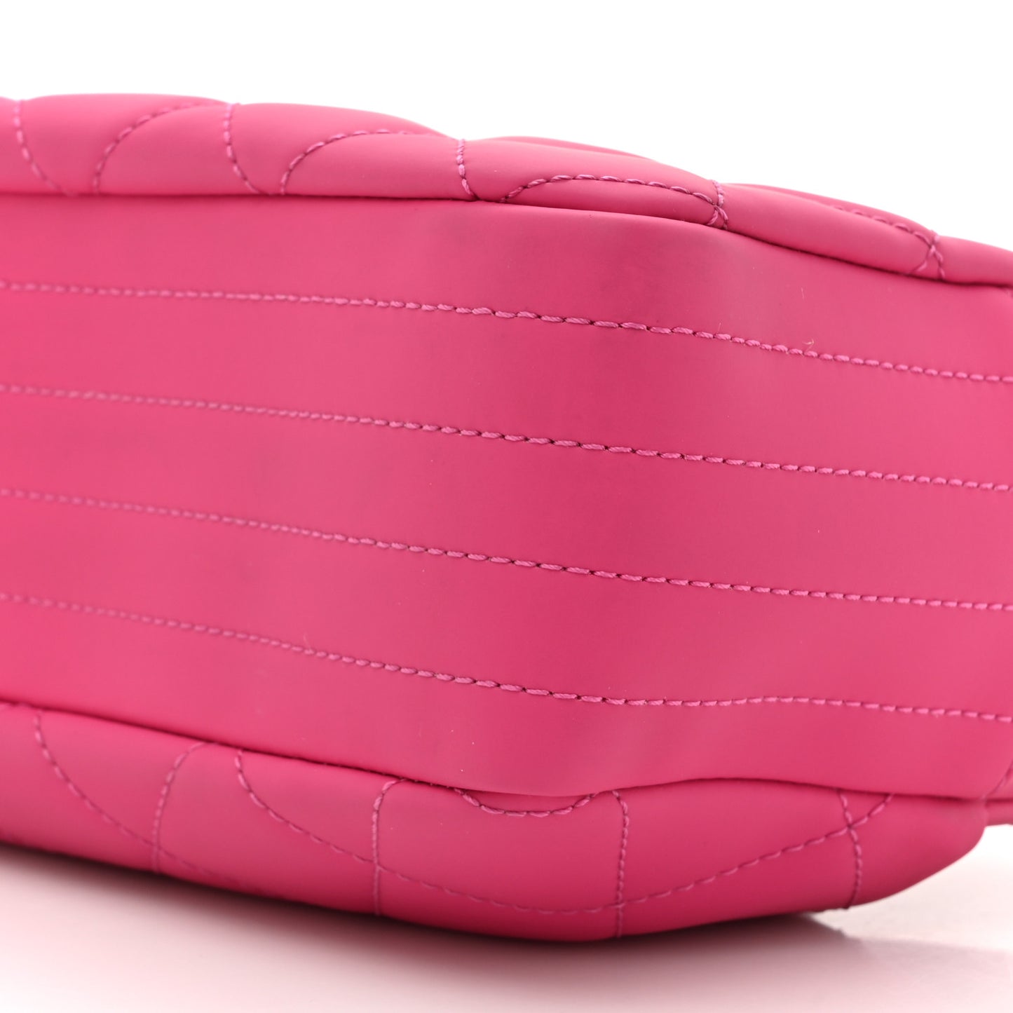 Rubber Quilted Lambskin Coco Rain Camera Bag Pink