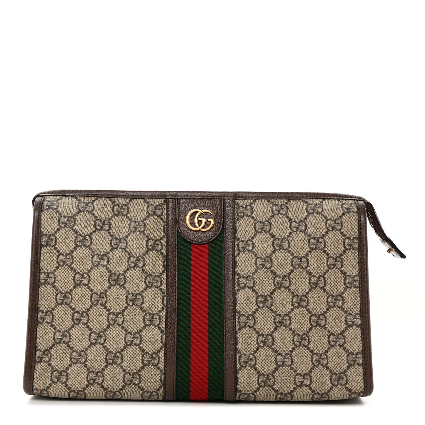 GG Supreme Monogram Web Ophidia GG Toiletry Case Beige New Acero