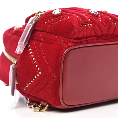 MCM Velvet Swarovski Crystal Bebe Boo Backpack Viva Red 8 of 10