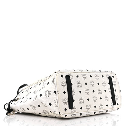 MCM Visetos Medium Project Reversible Shopper Tote White 5 of 17