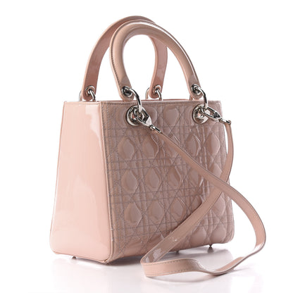 Christian Dior Patent Cannage Medium Lady Dior Rose Clair 4 of 9