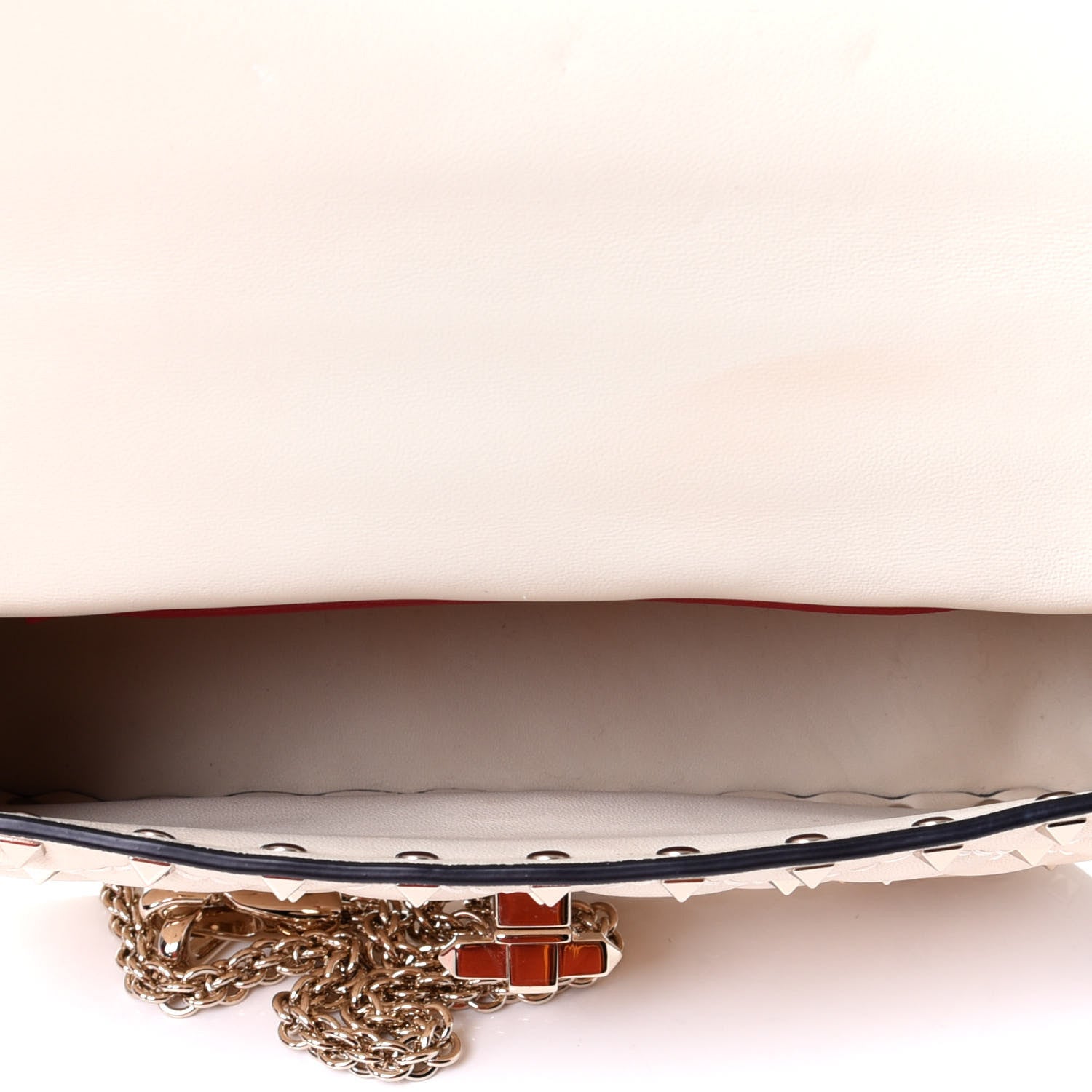Valentino Garavani Nappa Small Rockstud Spike Shoulder Bag Light Ivory 5 of 10