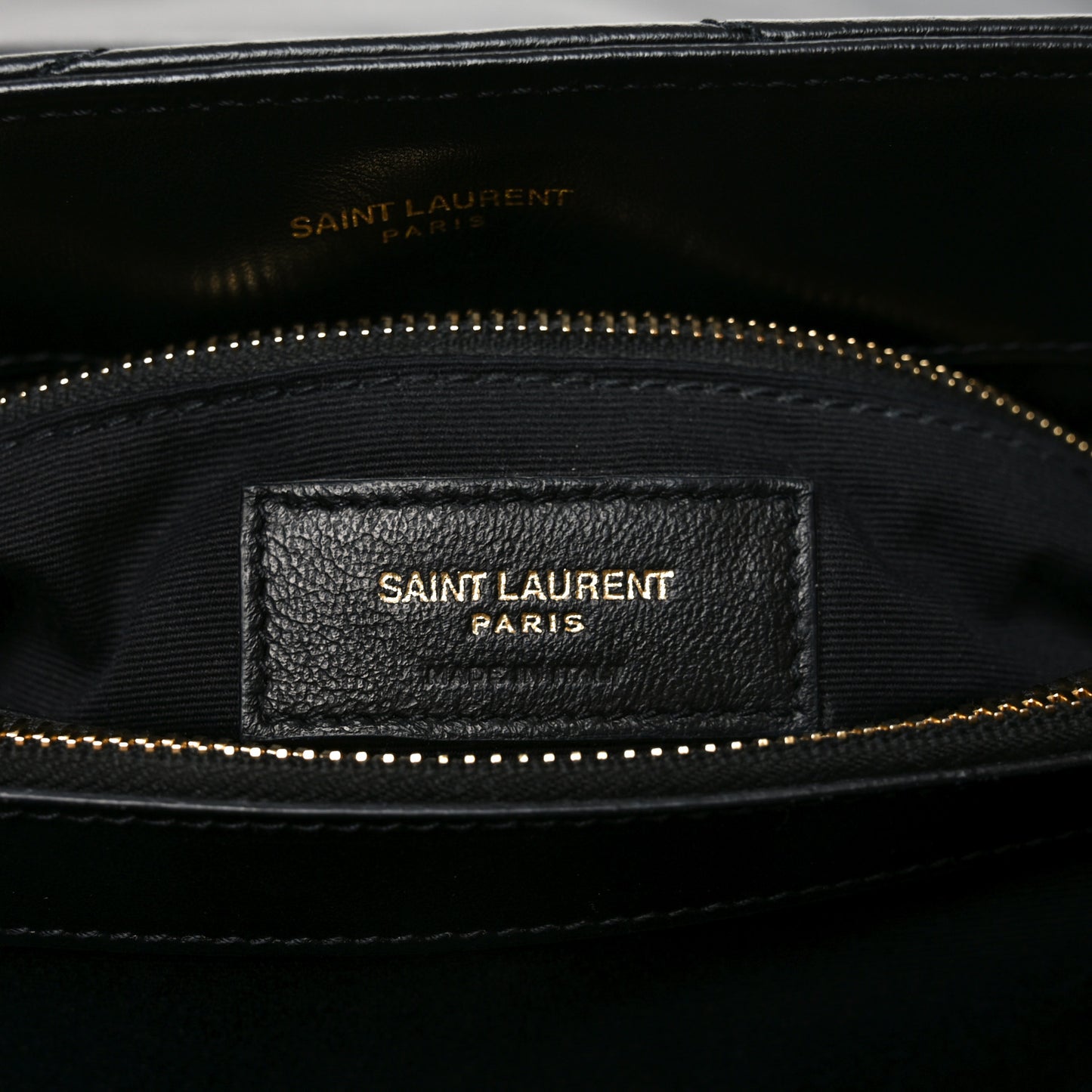 Calfskin Y Quilted Monogram Medium Loulou Chain Satchel Black