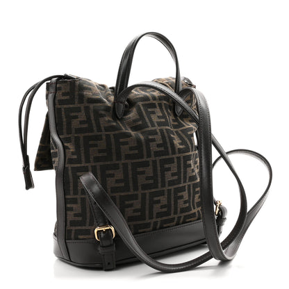 Fendi Vitello Grace Jacquard FF Backpack Brown 3 of 10