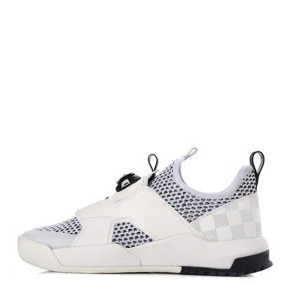 Louis Vuitton Mesh Calfskin Damier Embossed Fuel Power Sneakers 6 White 1 of 13