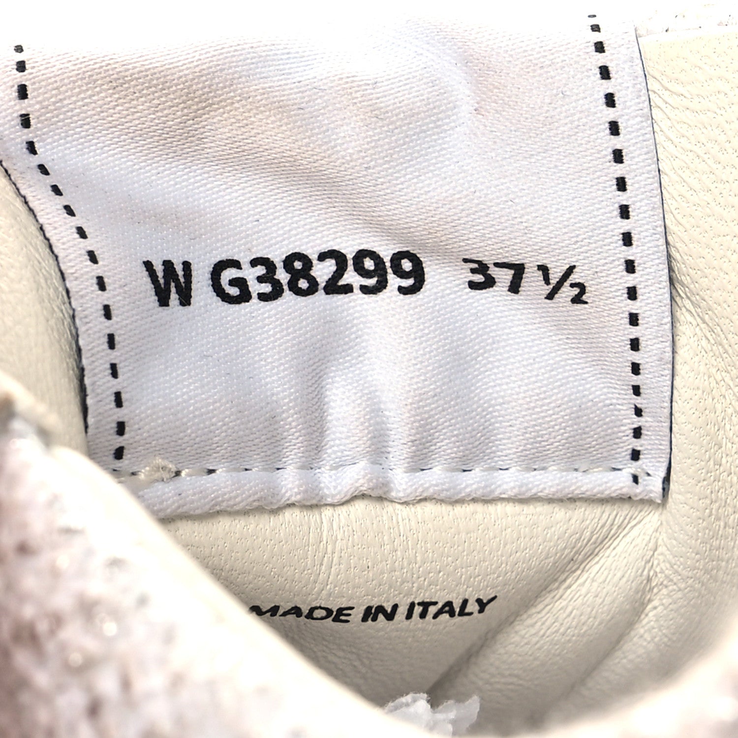 Chanel Painted Iridescent Cotton Tweed Suede Calfskin Womens CC Sneakers 37.5 White Silver Multicolor 6 of 8
