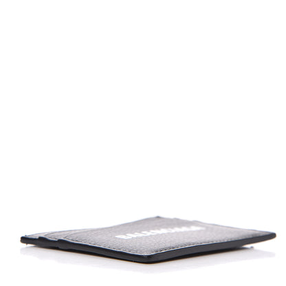 Balenciaga Smooth Calfskin Logo Everyday Multi Card Case Black 4 of 7