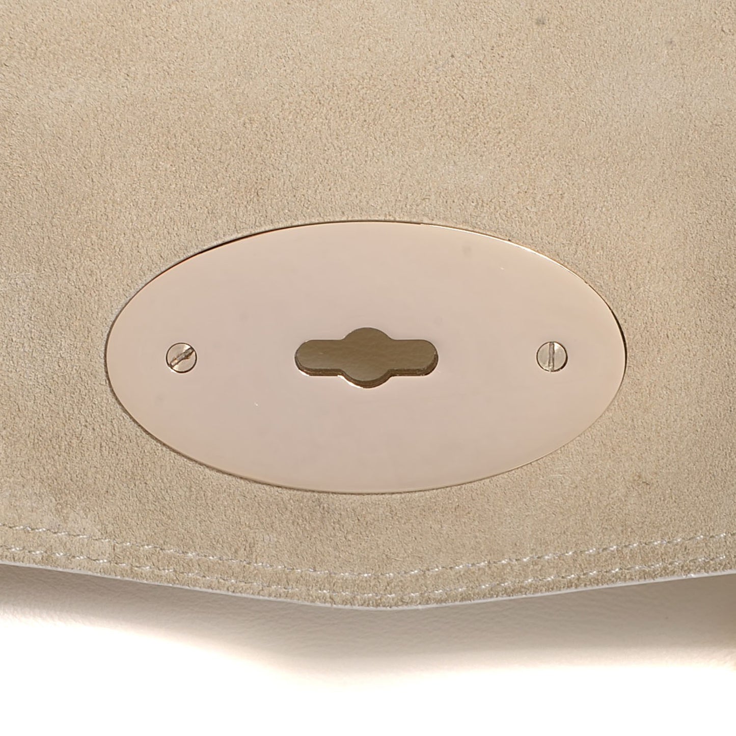 Silky Calfskin Oversized Alexa Cream