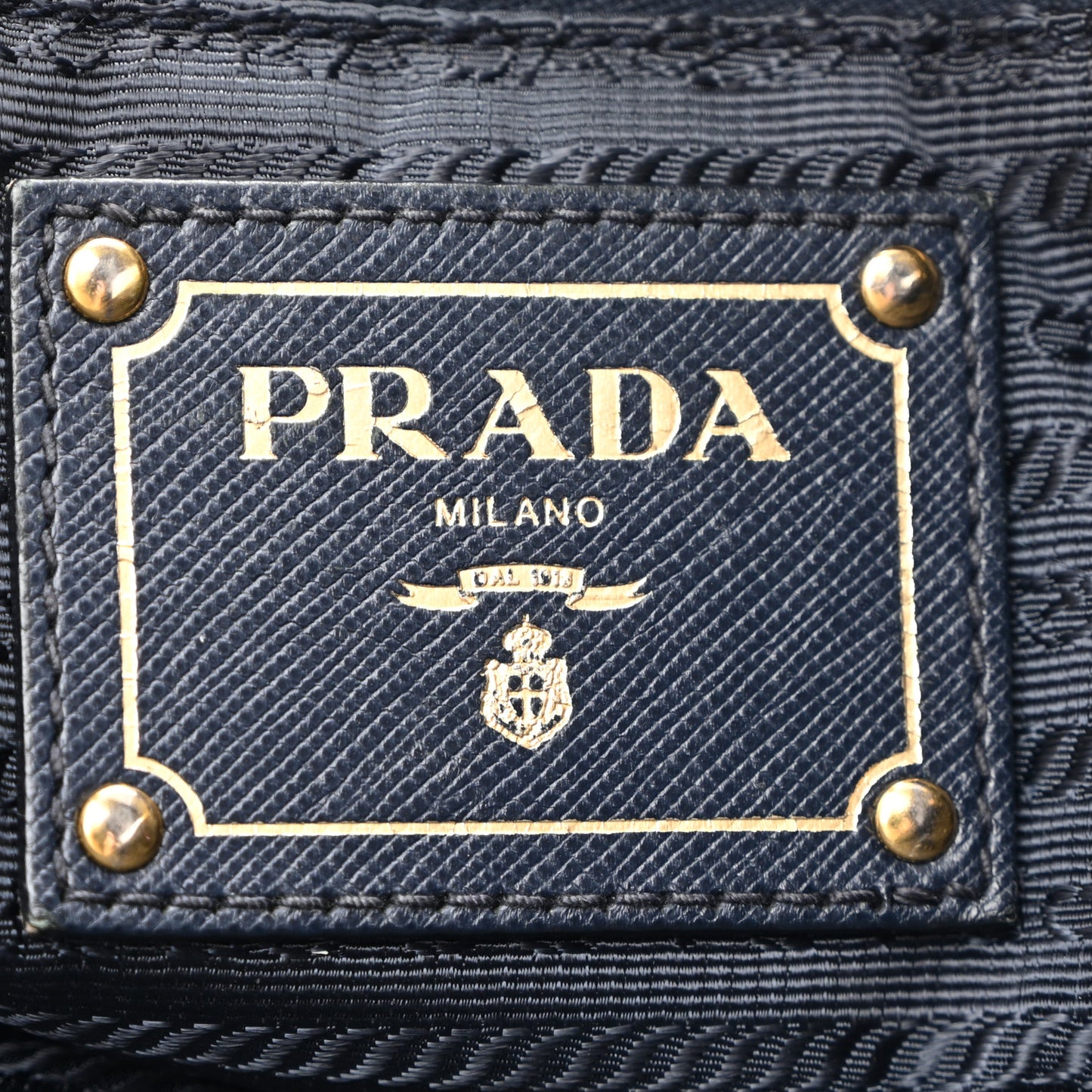 Saffiano Tessuto Nylon Shopping Tote Royal Blue