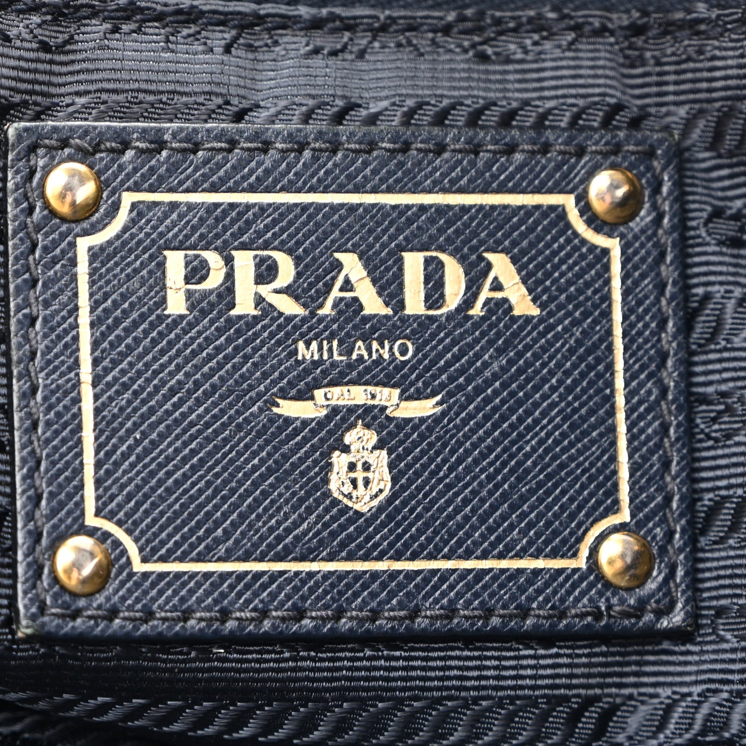 Prada Saffiano Tessuto Nylon Shopping Tote Royal Blue 6 of 16