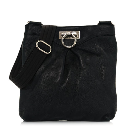 Salvatore Ferragamo Calfskin Hobo Black 1 of 12