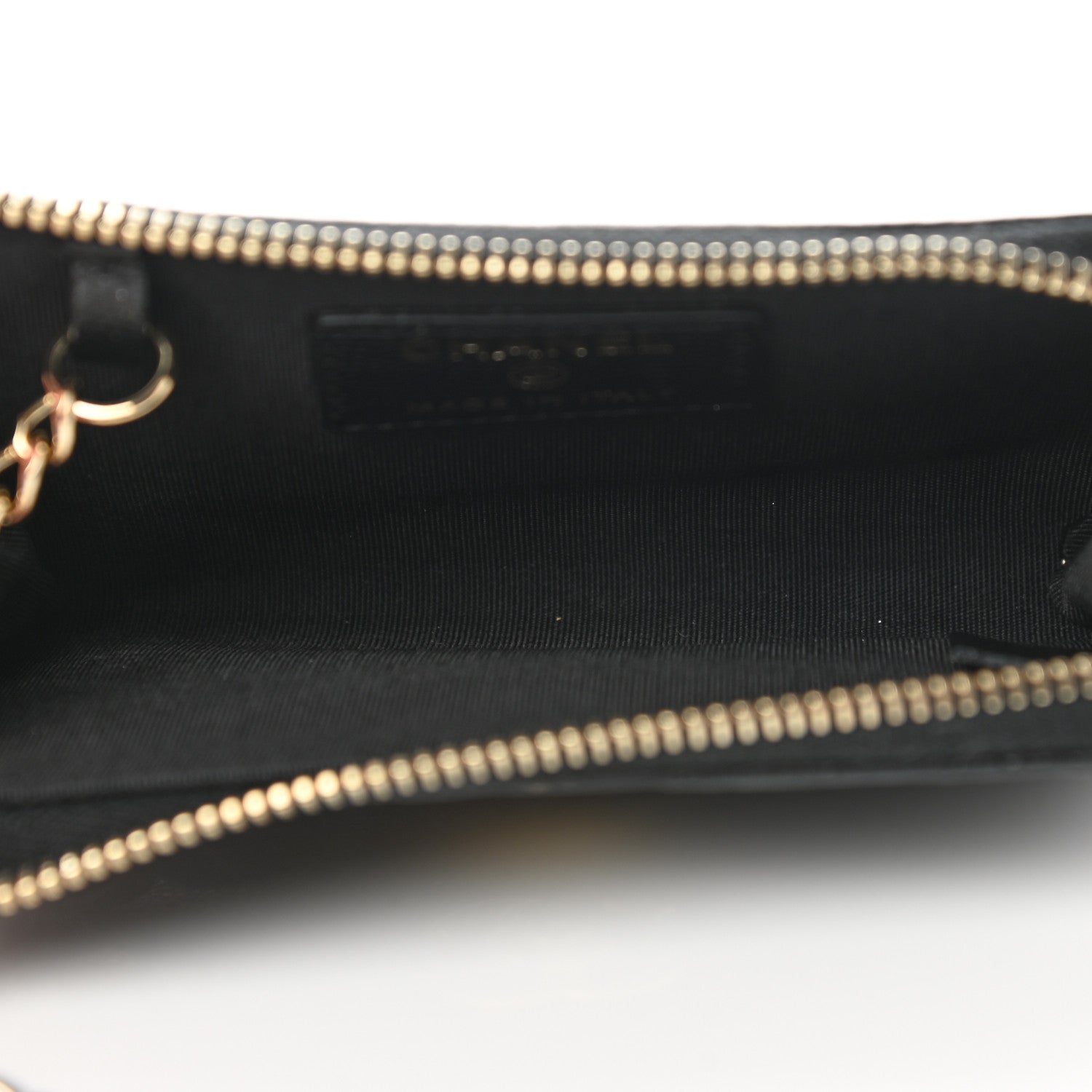 Chanel Caviar Camellia Embossed Key Holder Case Black 5 of 7