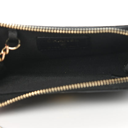 Chanel Caviar Camellia Embossed Key Holder Case Black 5 of 7