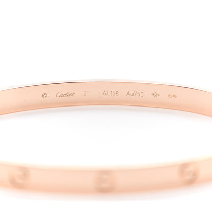 Cartier 18K Pink Gold LOVE Bracelet 21 5 of 8