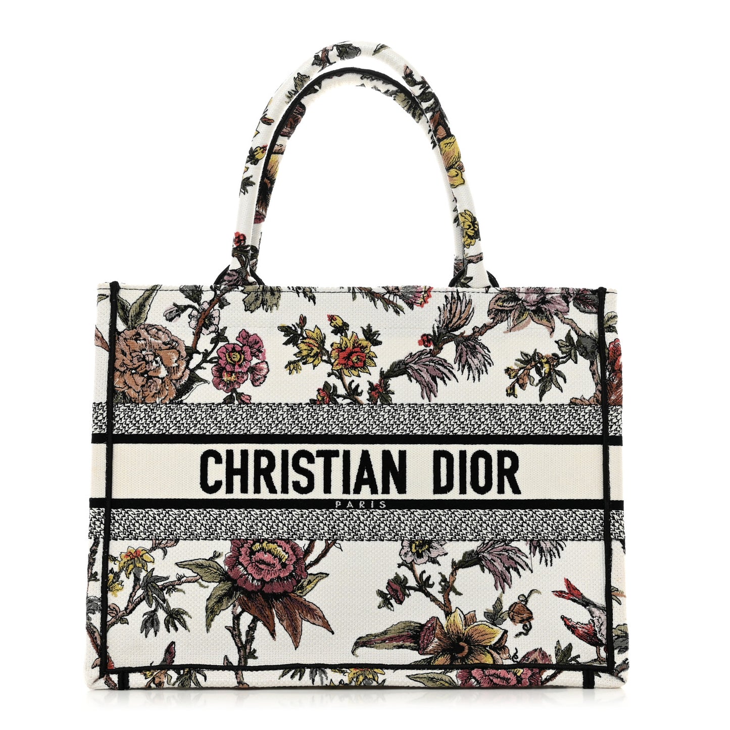 Canvas Jardin Botanique Embroidered Medium Book Tote Multicolor