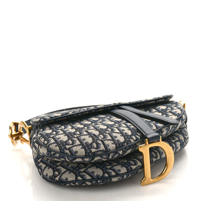 Christian Dior Oblique Saddle Bag Blue 3 of 6
