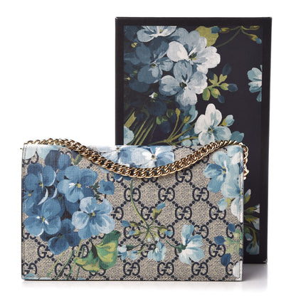 Gucci GG Supreme Monogram Blooms Chain Wallet Blue 13 of 13