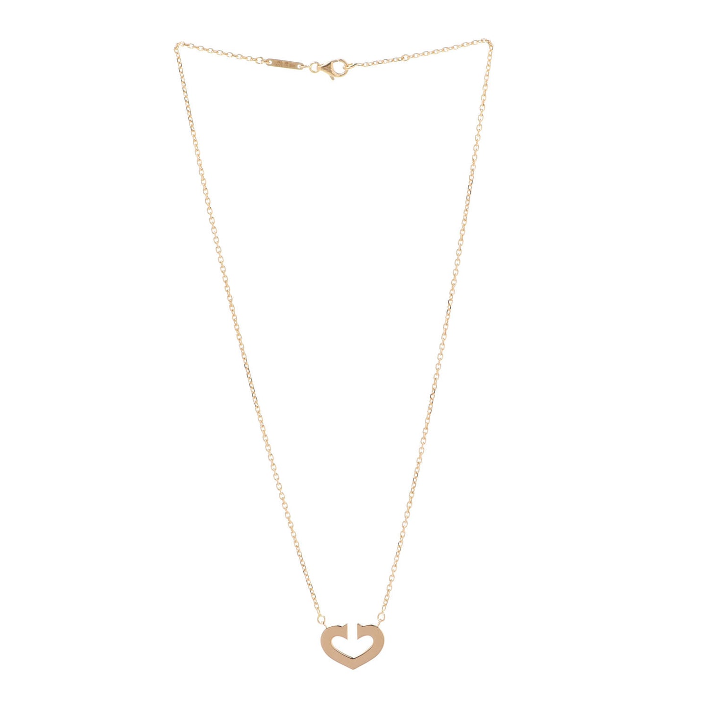18K Yellow Gold Medium Hearts and Symbols Necklace