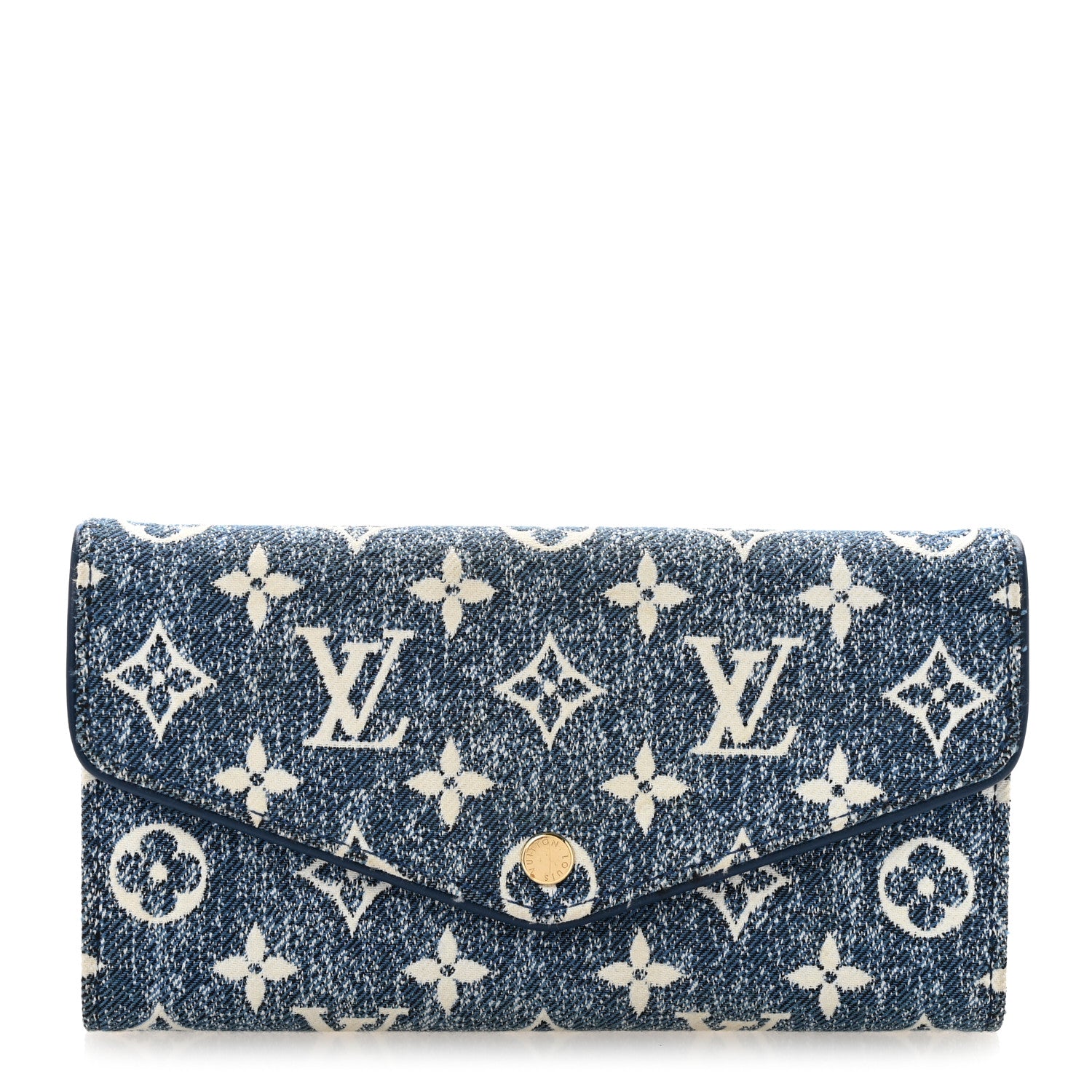 Louis Vuitton Monogram Jacquard Denim Sarah Wallet Bleu 1 of 9
