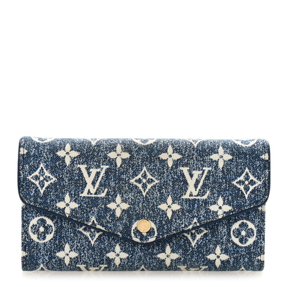 Louis Vuitton Monogram Jacquard Denim Sarah Wallet Bleu 1 of 9