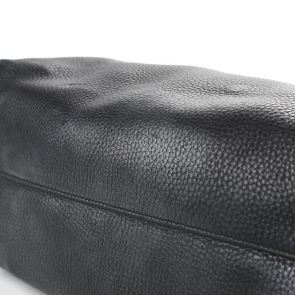 Prada Vitello Daino Etiquette Shopping Bag Black 10 of 12