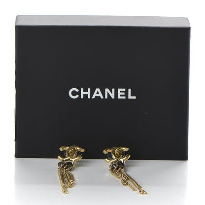 Chanel Chain CC Dangle Earrings Gold 5 of 5