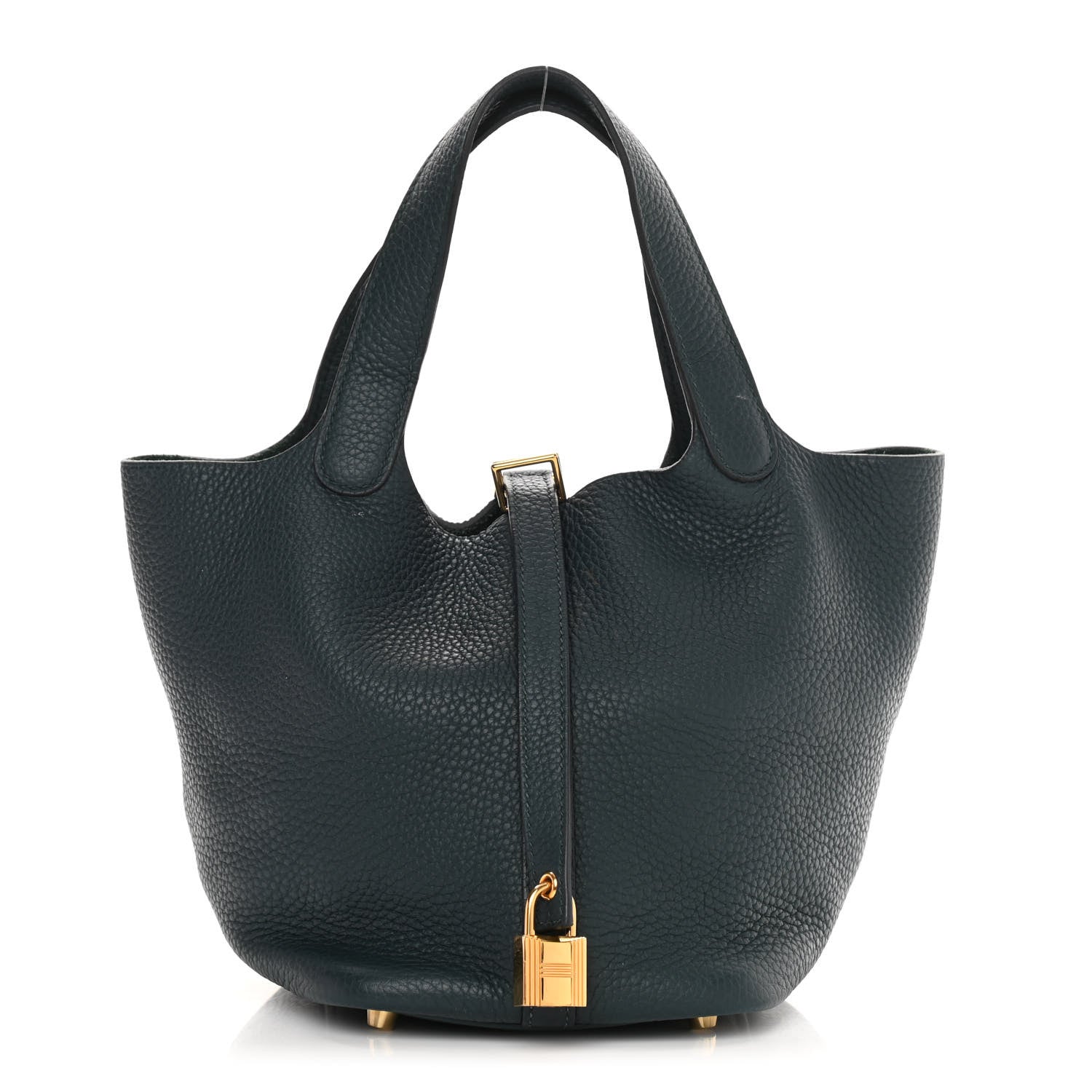 Hermes Taurillon Clemence Picotin Lock 18 PM Vert Cypress 1 of 15