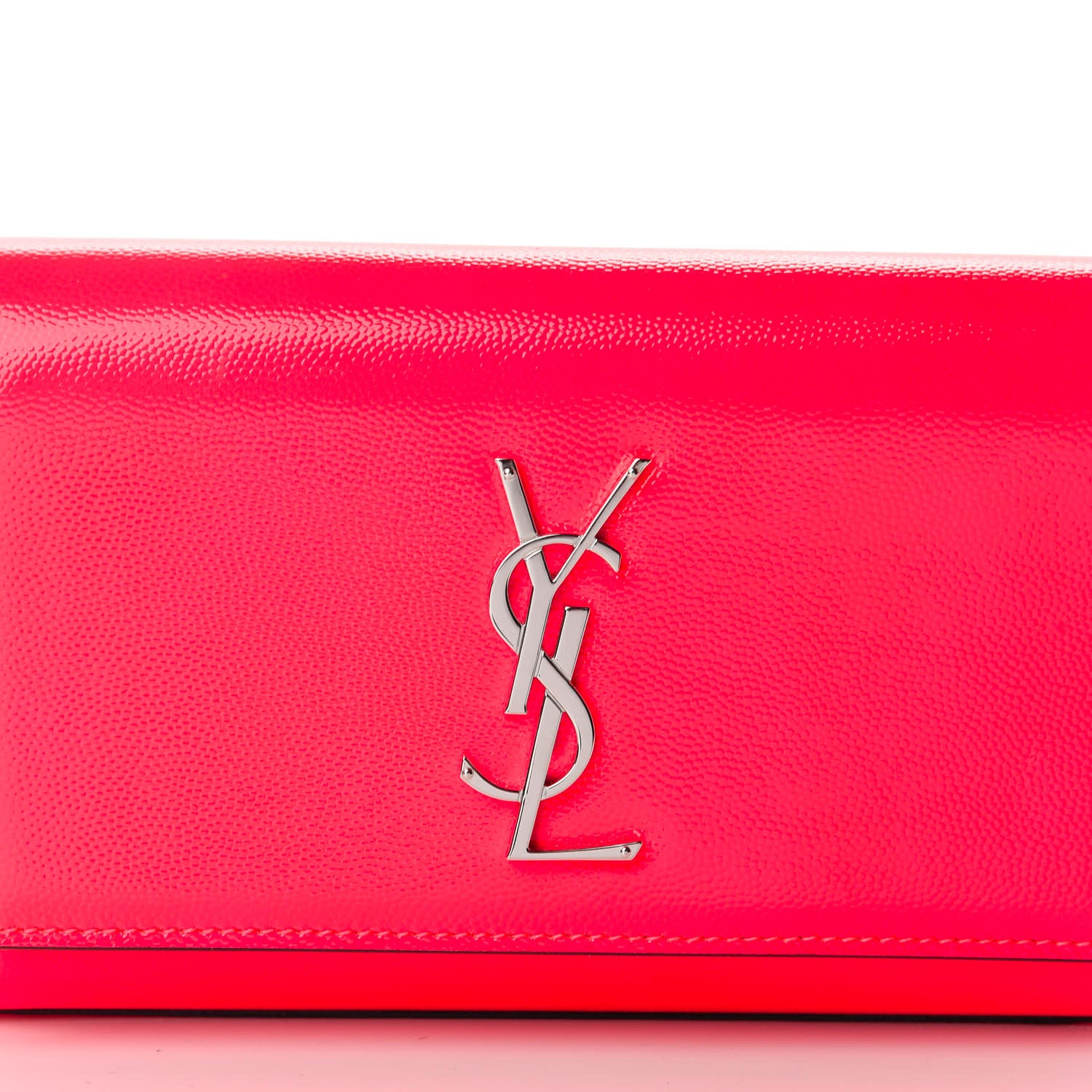 Saint Laurent Grain De Poudre Monogram Kate Belt Bag Neon Pink 9 of 9