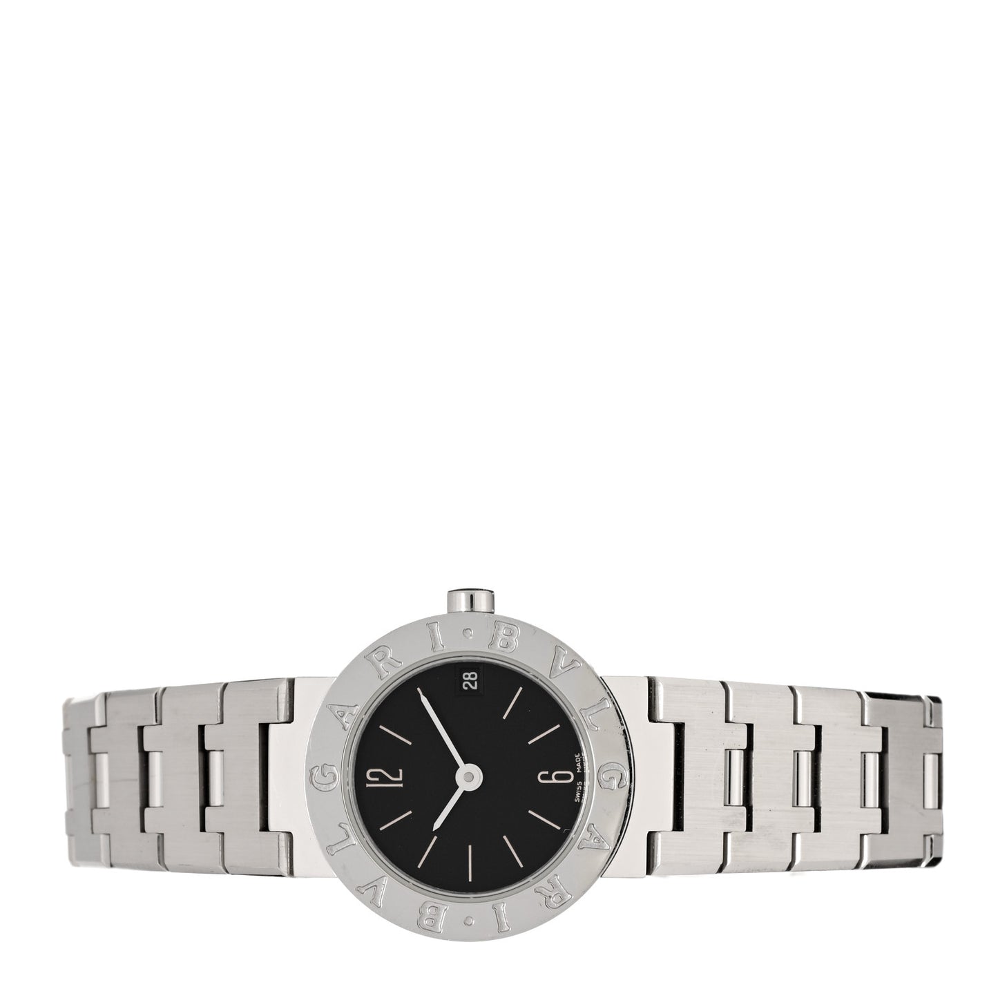 Stainless Steel 23mm Quartz Watch Black