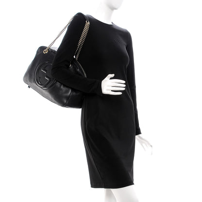Gucci Pebbled Calfskin Medium Soho Bowler Black 2 of 12