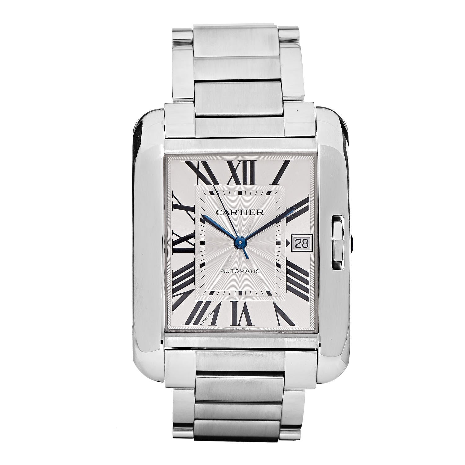 Cartier Stainless Steel 36mm Tank Anglaise Automatic Watch 1 of 12