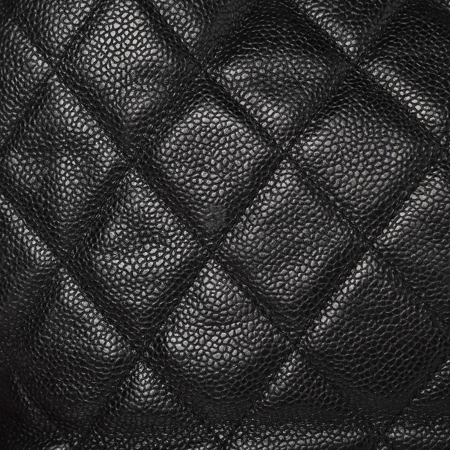 Caviar Quilted Drawstring Backpack Black