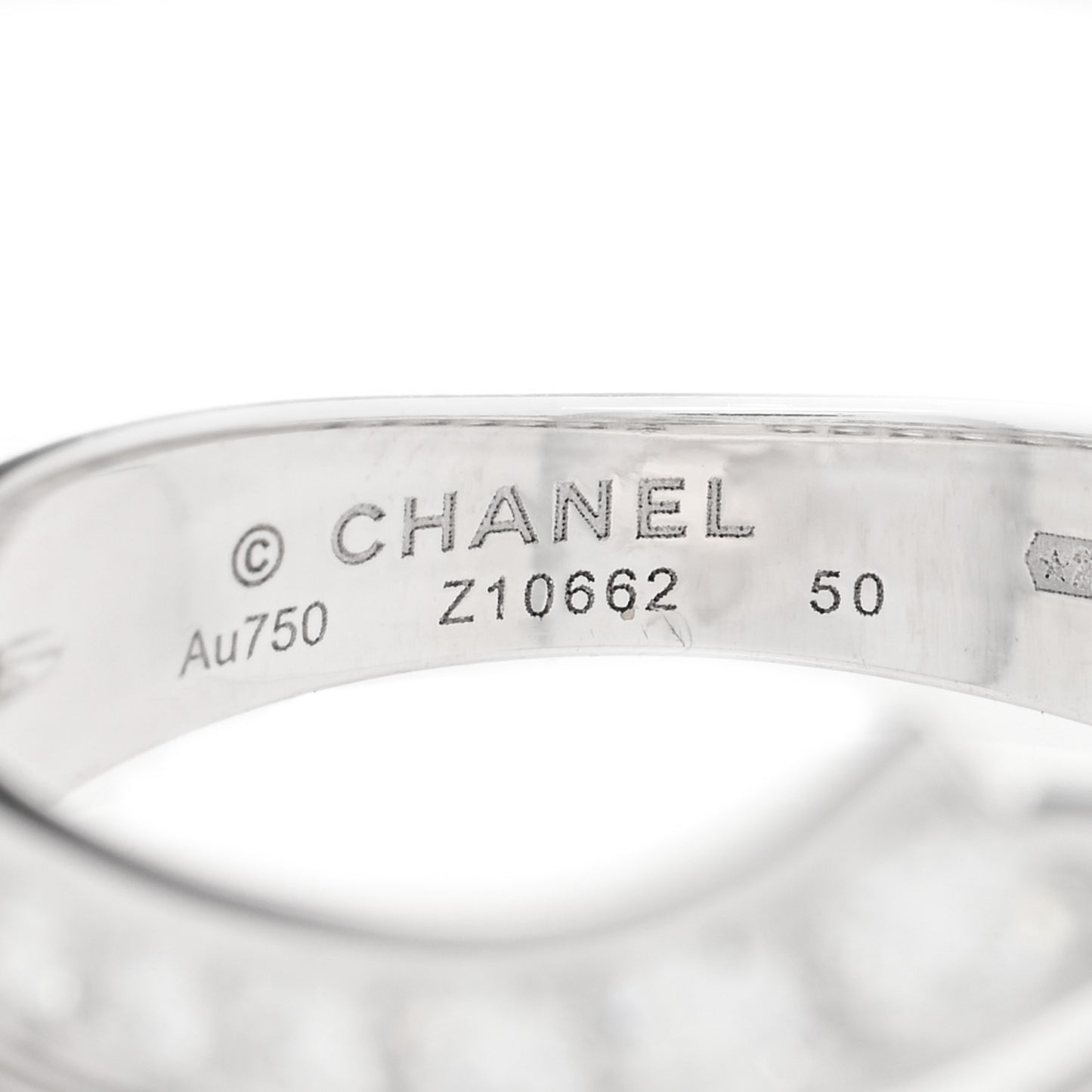 18K White Gold Diamond Etolie Filante Ring 50 5.25