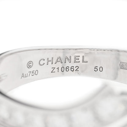 Chanel 18K White Gold Diamond Etolie Filante Ring 50 5.25 4 of 4