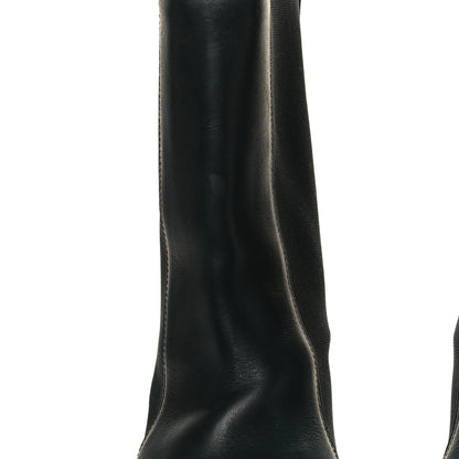 Bottega Veneta Calfskin The Tire Chelsea Boots 40 Black Bright Red 7 of 10