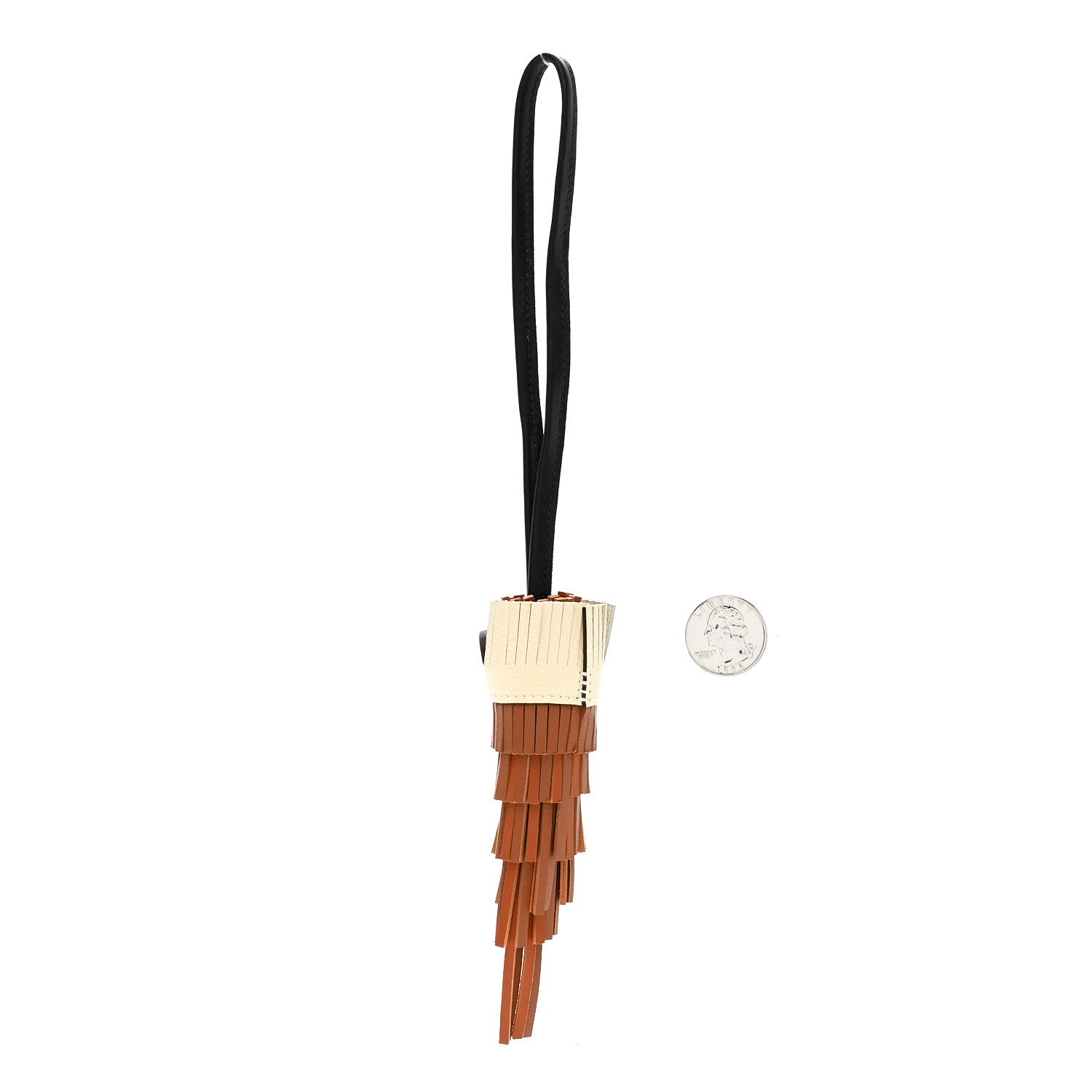 Hermes Milo Lambskin Epsom Chouette Bag Charm Gold Pain D'Epice Black Nata White Gold Pain D'Epice Black Nata White 2 of 4