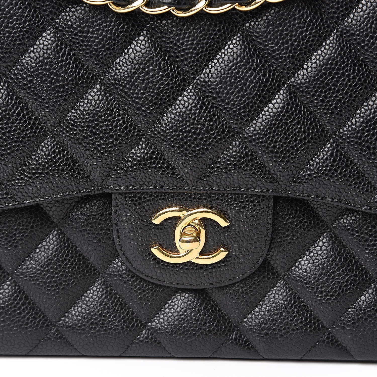 Chanel Caviar Quilted Jumbo Double Flap Black 15 of 15