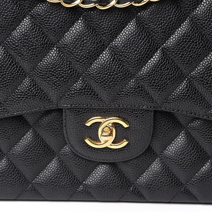 Chanel Caviar Quilted Jumbo Double Flap Black 15 of 15