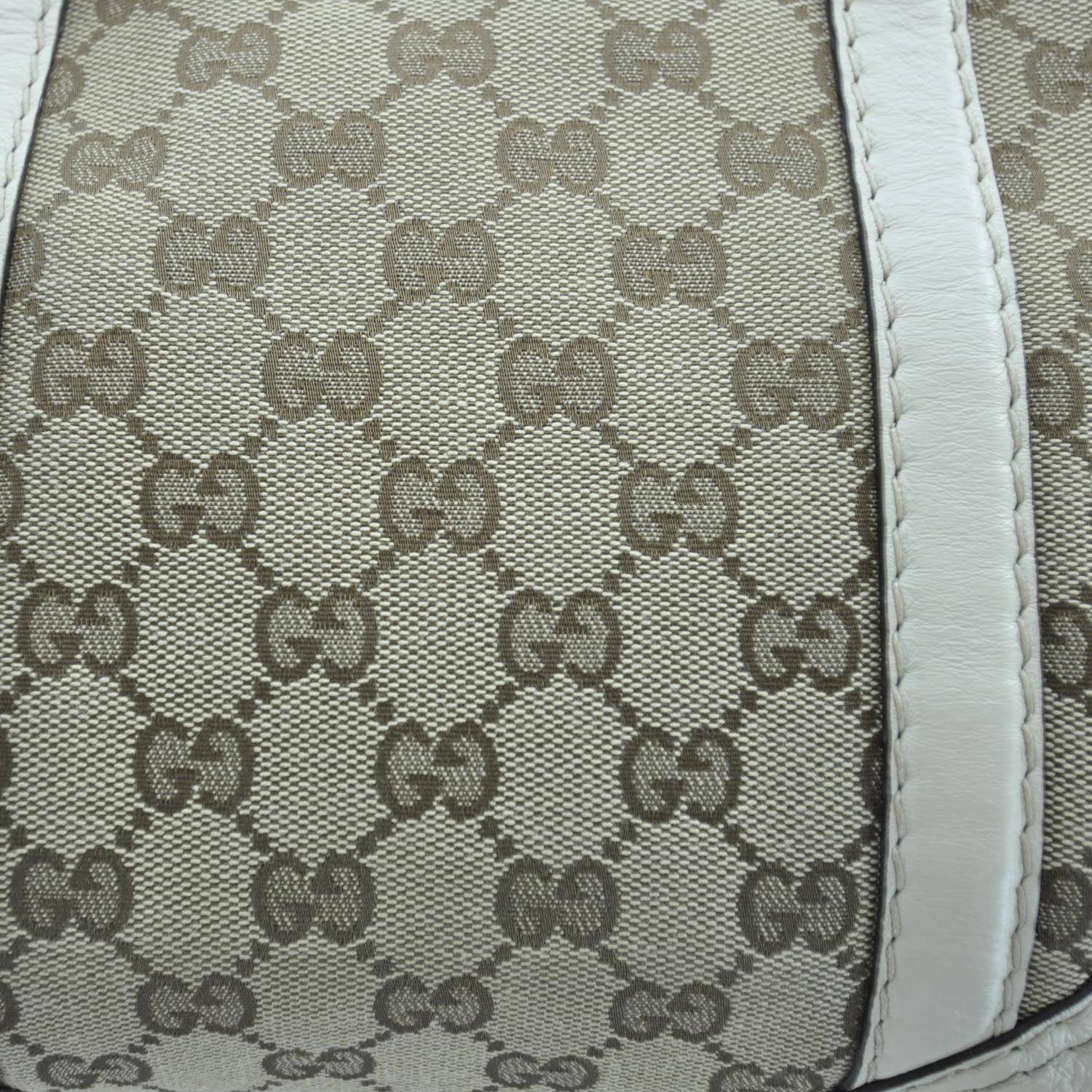 Gucci Monogram Horsebit Nail Boston White 7 of 12