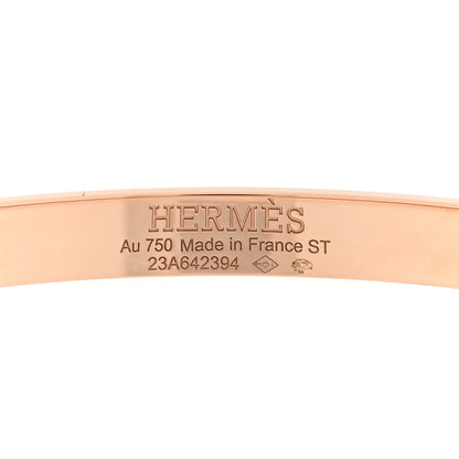 Hermes 18K Rose Gold Diamond PM Kelly Full Pave Bracelet 3 of 4