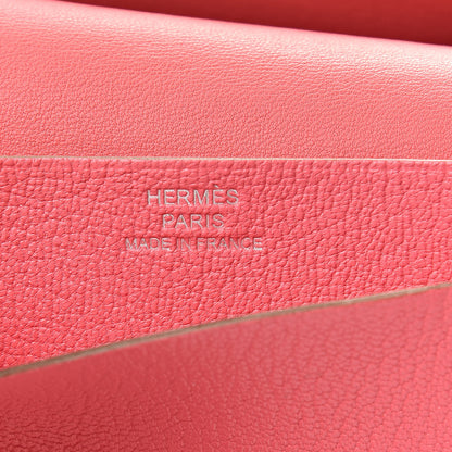 Hermes Chevre Mysore Bearn Card Holder Wallet Rose Lipstick 6 of 10