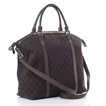 Gucci Monogram Large GG Charm Dome Satchel Dark Brown 2 of 9