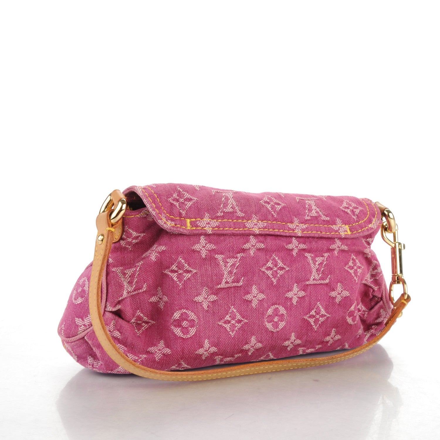 Louis Vuitton Monogram Denim Mini Pleaty Fuchsia 3 of 7