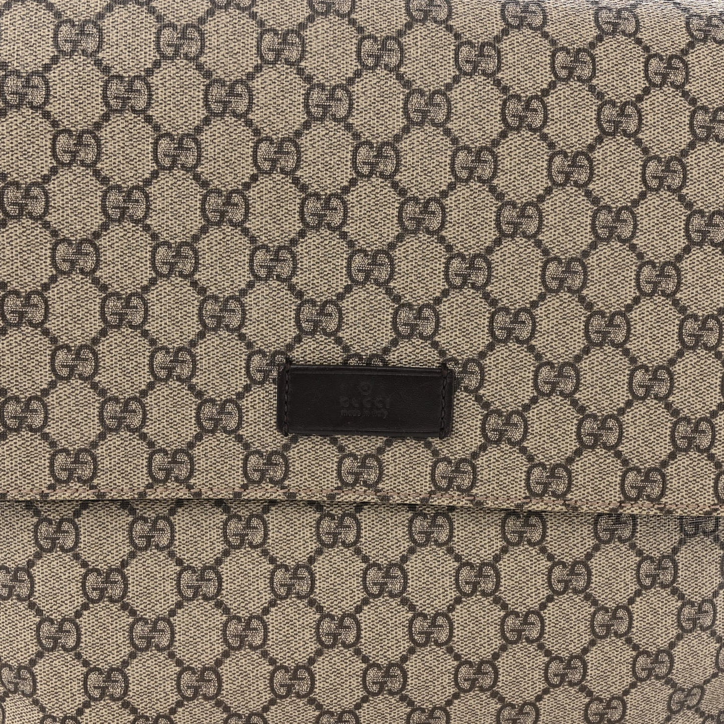 GG Plus Monogram Messenger Diaper Bag Dark Brown