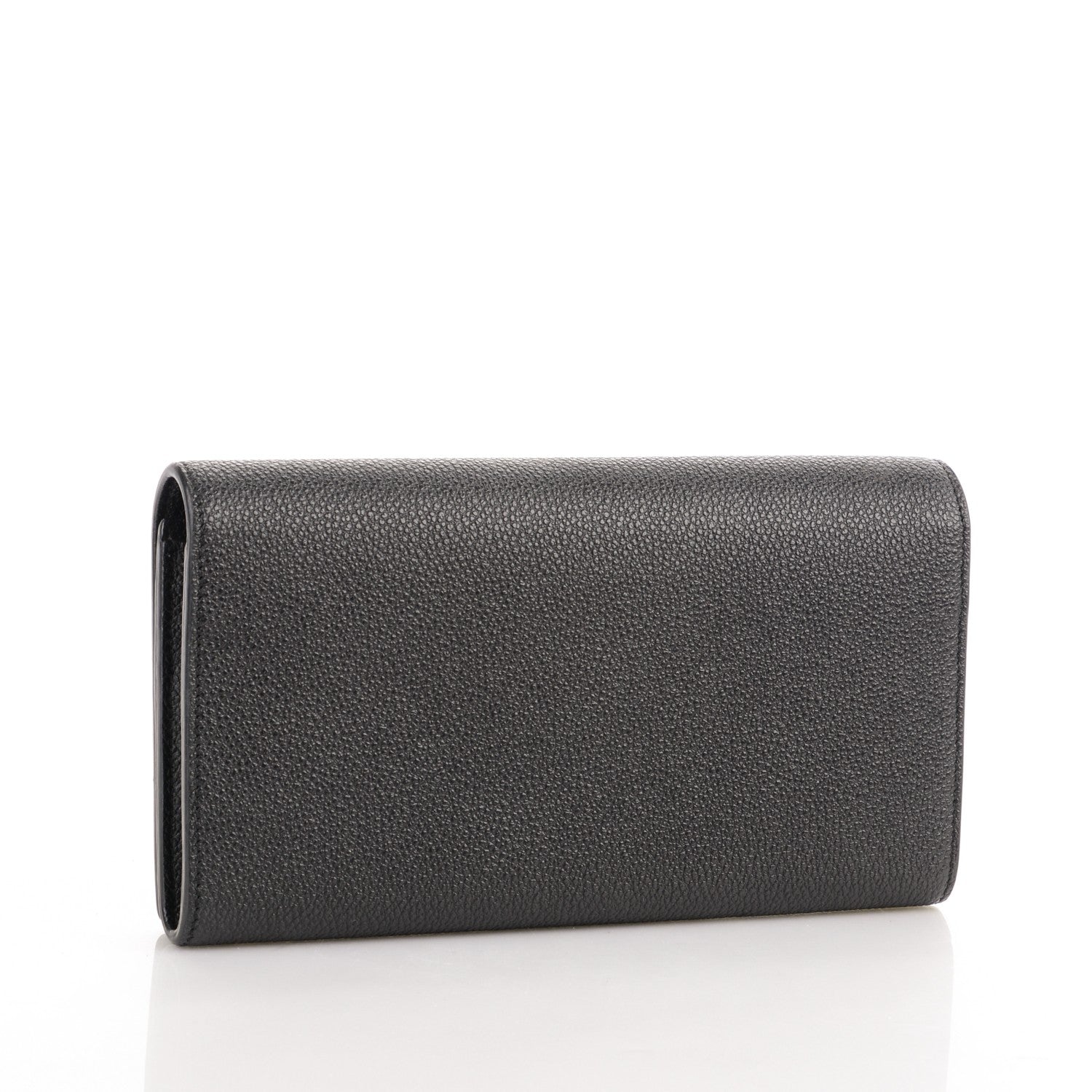 Saint Laurent Grain De Poudre Classic Large Flap Wallet Black 3 of 7
