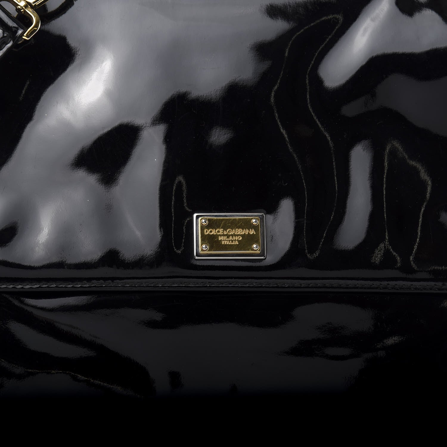 Dolce & Gabbana Patent Large Miss Sicily Satchel Black 11 of 17